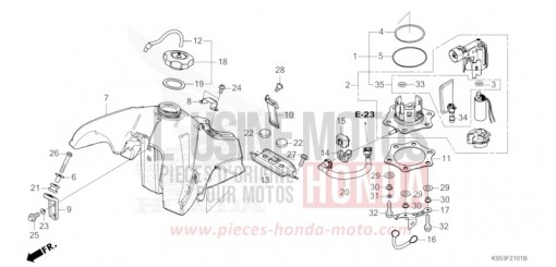 KRAFTSTOFFTANK (CRF250RX) CRF250RXK de 2019